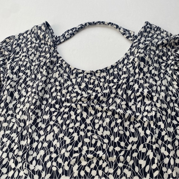 LANE BRYANT Black White Ditsy Floral Top Back Keyhole PLus Size 34/36 rayon Used - Picture 11 of 14